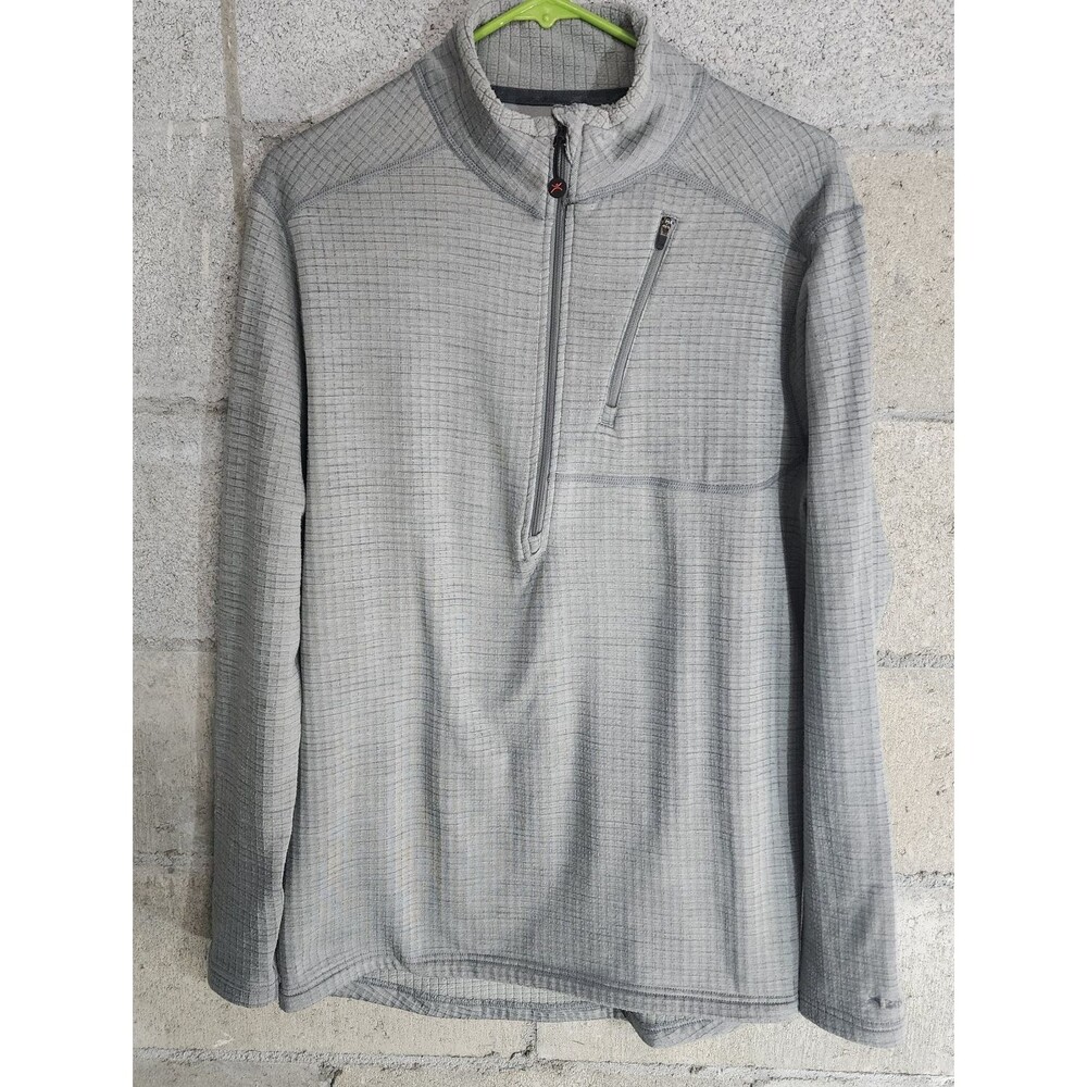 Terramar Long Sleeve 1/2 Zip Layering Pockets Women's Sweater Gray Size M